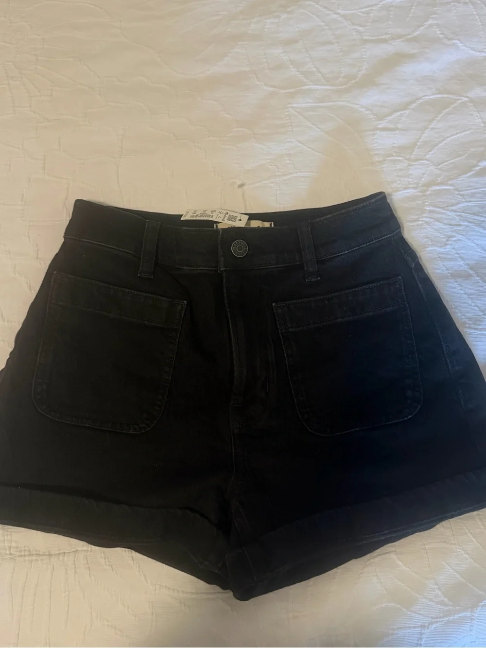 NWT Madewell Black High-Rise Denim Shorts